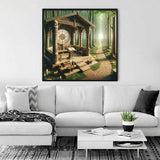 Paint by Numbers - Secrets of the Forest Sanctuary artwork in living room decor