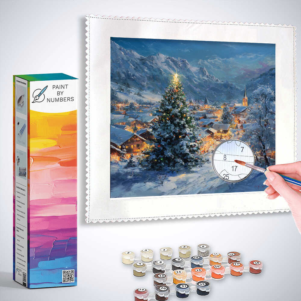 Paint by Numbers - Winter magic in the glow of lights
