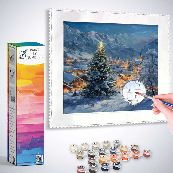Paint by Numbers - Winter magic in the glow of lights