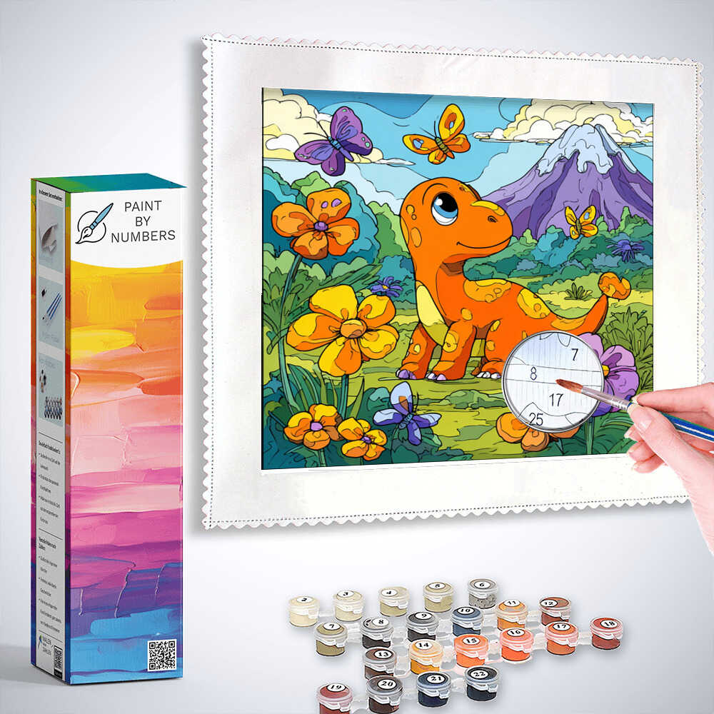 Paint by Numbers - Happy spring in Dino Land