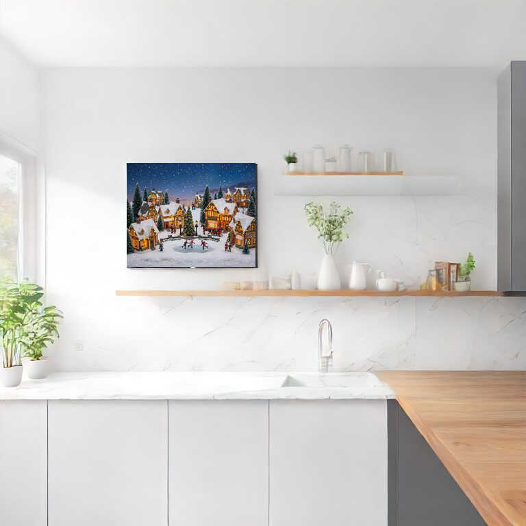 Paint by Numbers - Winter magic in the village