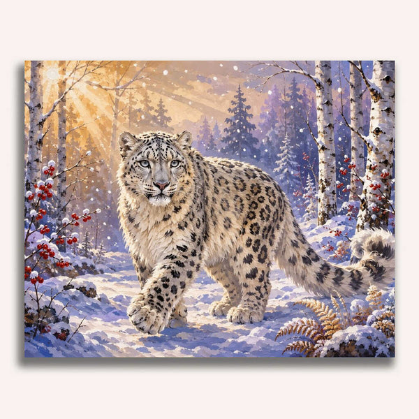 Paint by Numbers - Summit guardian in silence, snow leopard