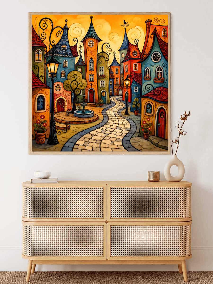Paint by Numbers - Enchanting Old Town Dreams