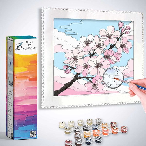 Paint by Numbers - Spring magic: Cherry blossoms in the sky