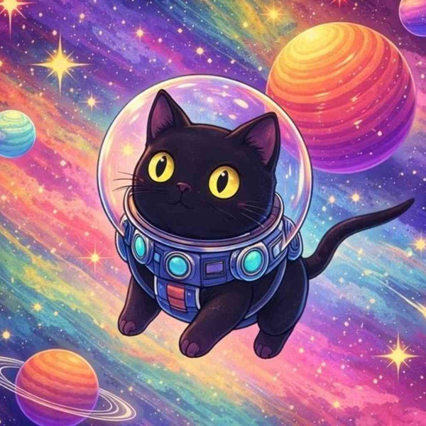 Paint by Numbers - Galactic adventurousness, cat