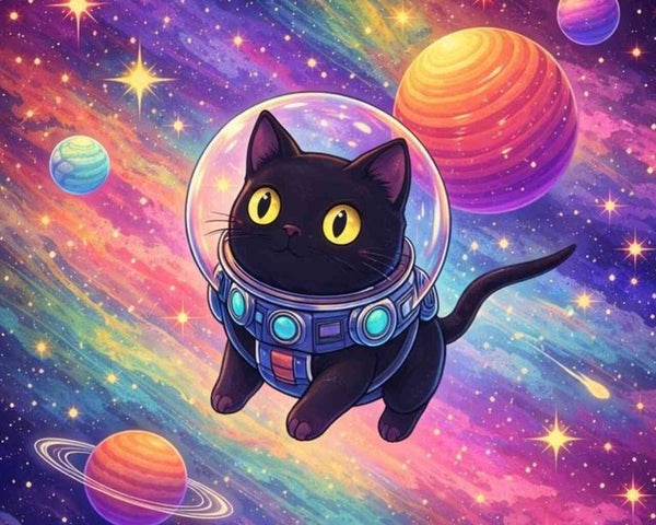 Paint by Numbers - Galactic adventurousness, cat