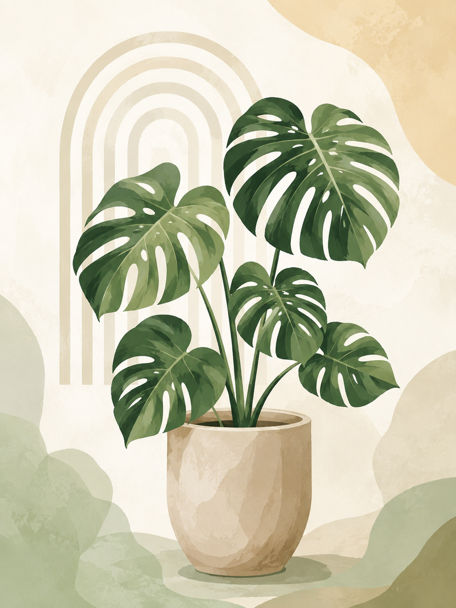 Botanical Harmony, set of 4 - Mini paint by numbers
