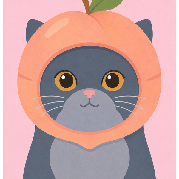 Fruity cats, set of 4 - Mini paint by numbers