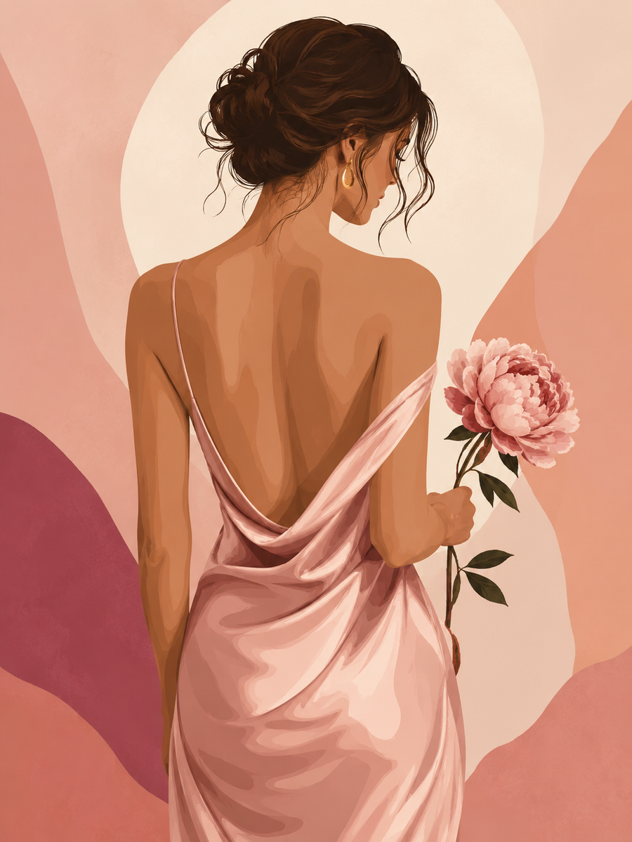 Rose Elegance, set of 4 - Mini paint by numbers