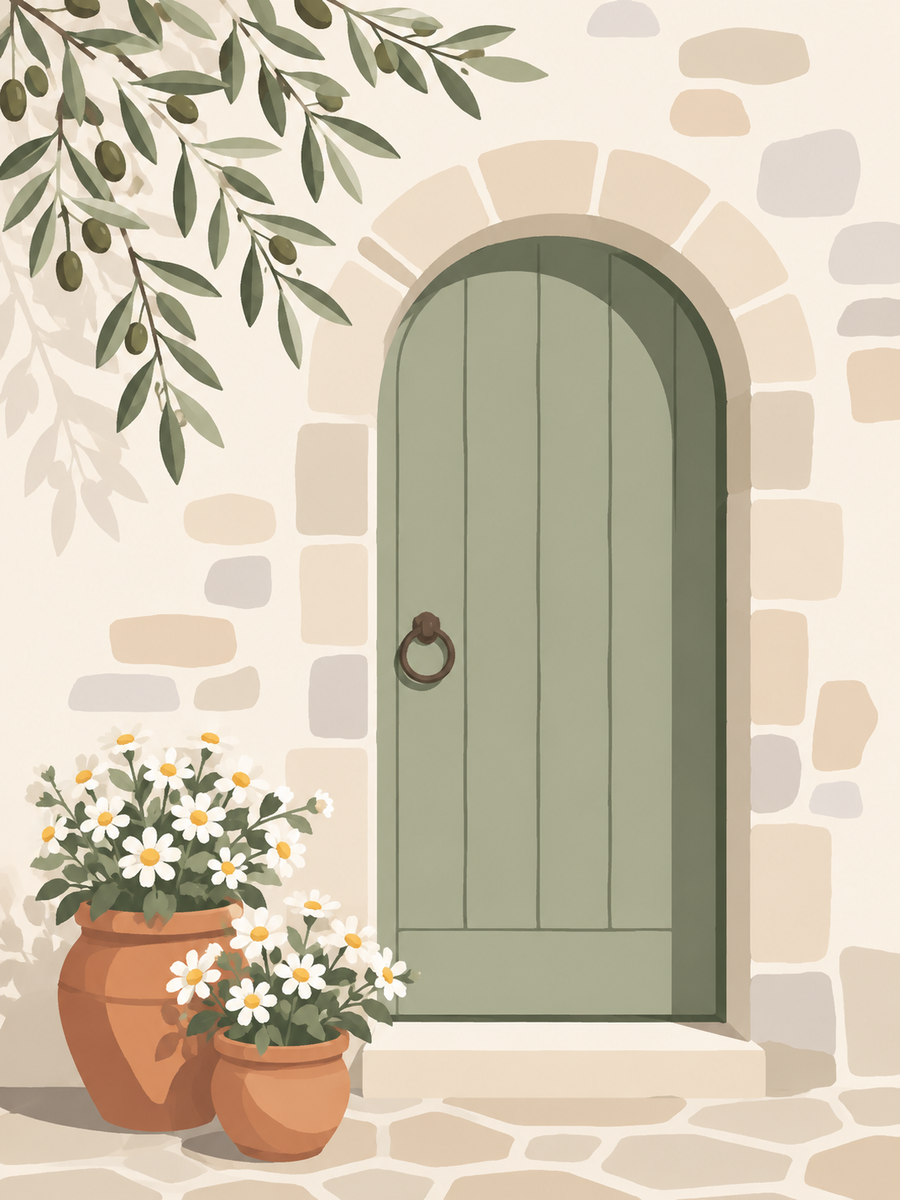 doors, set of 4 - Mini paint by numbers