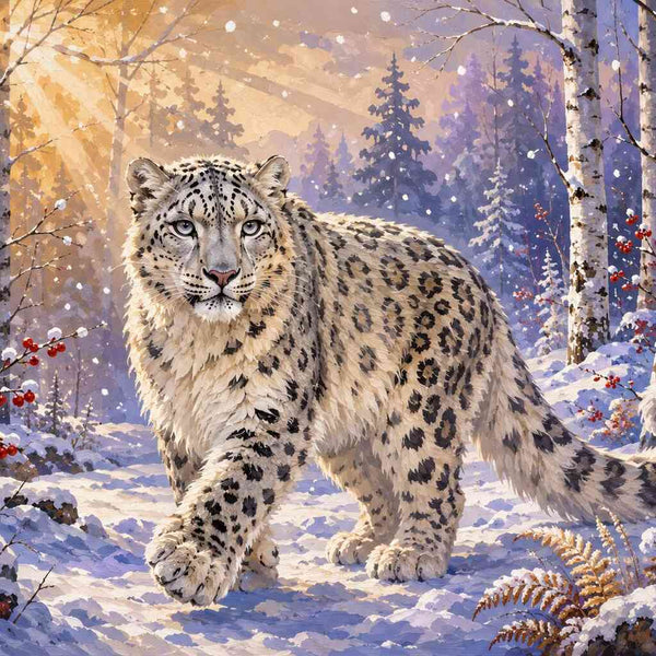 Paint by Numbers - Summit guardian in silence, snow leopard
