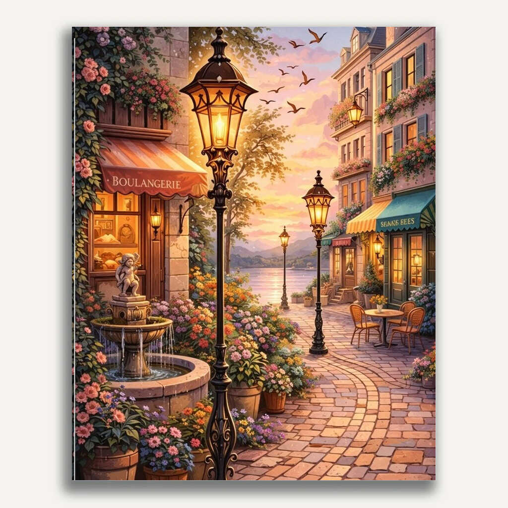 Paint by Numbers - Evening magic on the riverbank