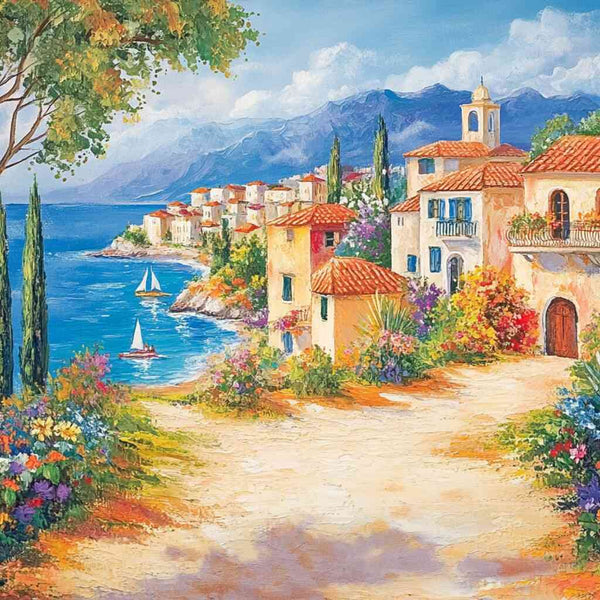 Paint by Numbers - Mediterranean idyll, picturesque landscape