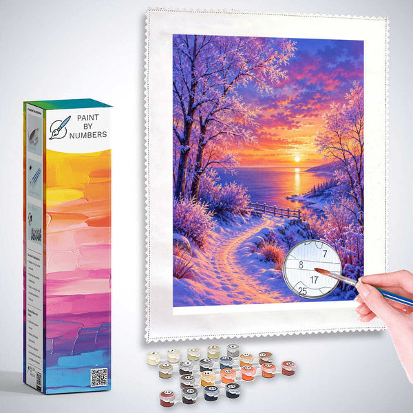 Paint by Numbers - Winter magic by the sea