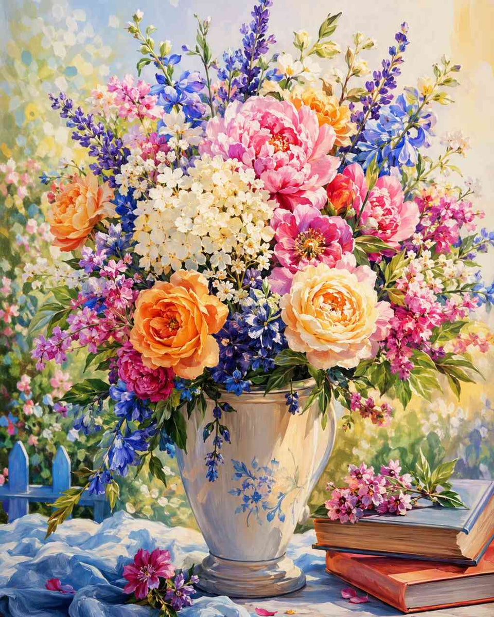 Paint by Numbers - Floral splendor of memory