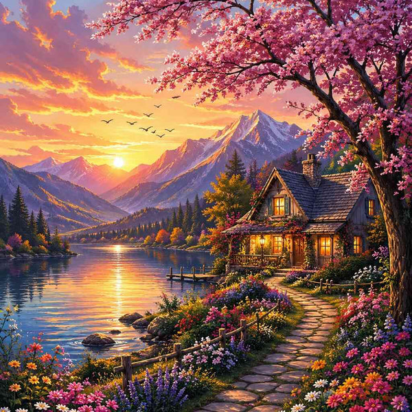 Paint by Numbers - Evening magic by the lake