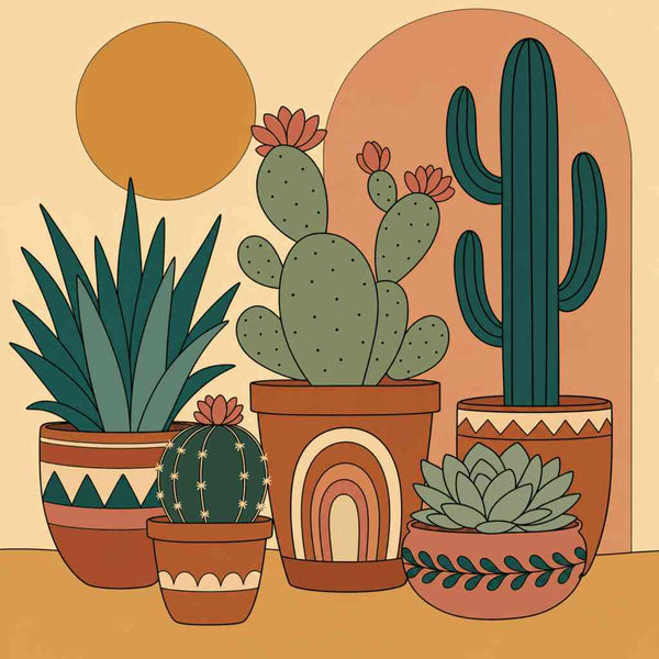 Paint by Numbers - Sunshine magic in the succulent garden