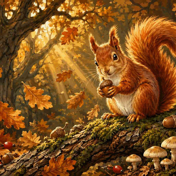 Paint by Numbers - Squirrel in the forest