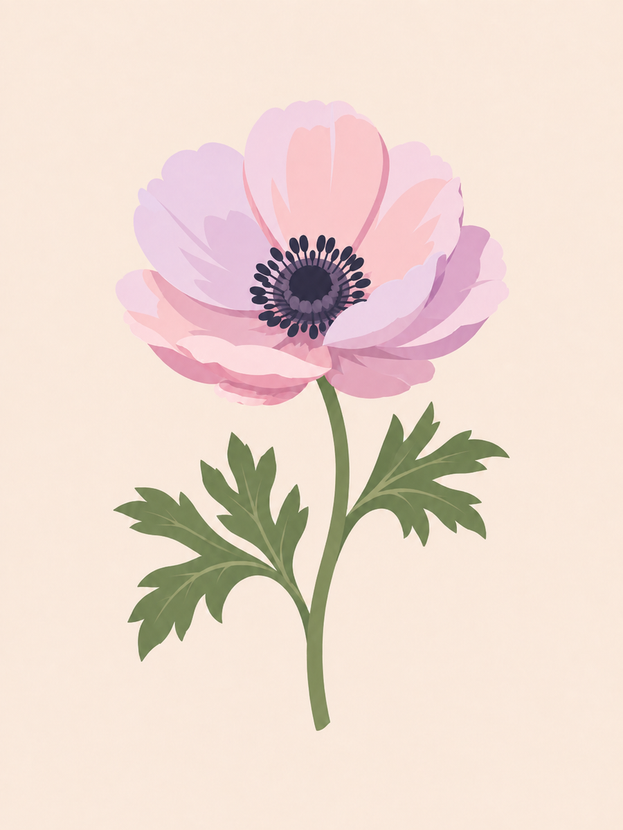 flower lovers, set of 4 - Mini paint by numbers