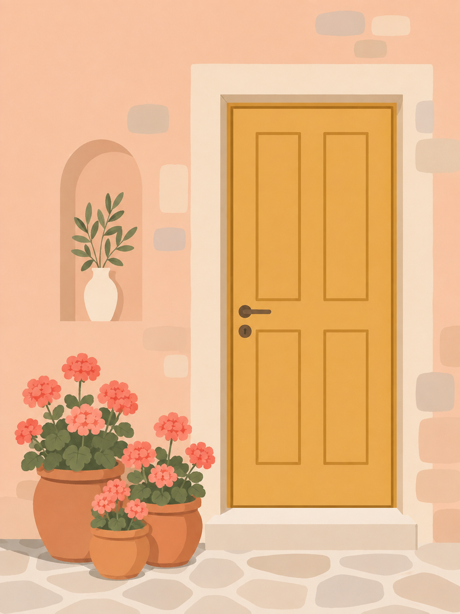 doors, set of 4 - Mini paint by numbers