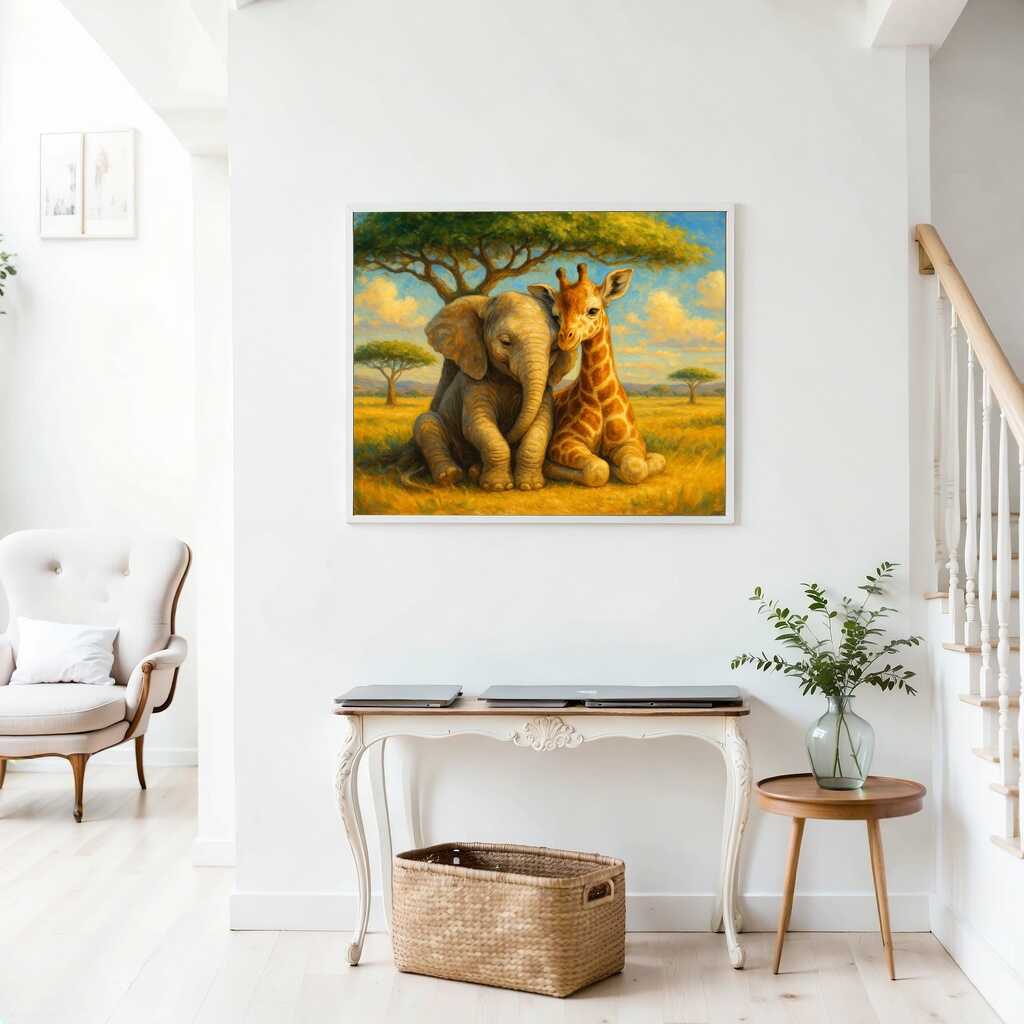 Paint by Numbers - Friends under the savannah sun