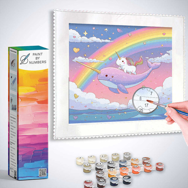 Paint by Numbers - Dream flight over the rainbow sea