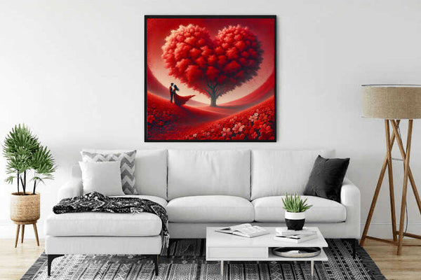 Paint by Numbers - Heart tree, red