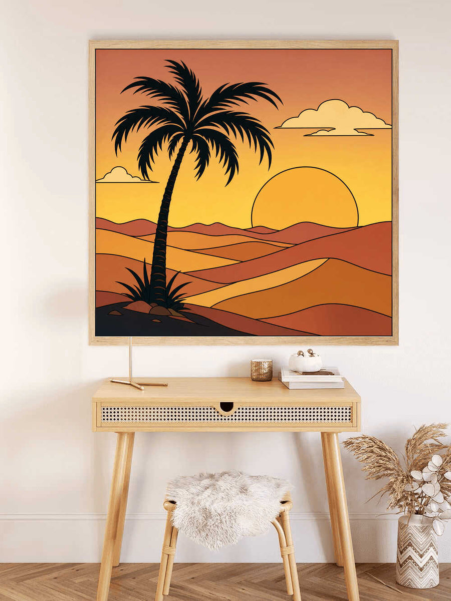 Paint by Numbers - Sunset in the oasis