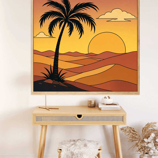 Paint by Numbers - Sunset in the oasis