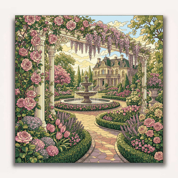 Paint by Numbers - Romantic garden idyll