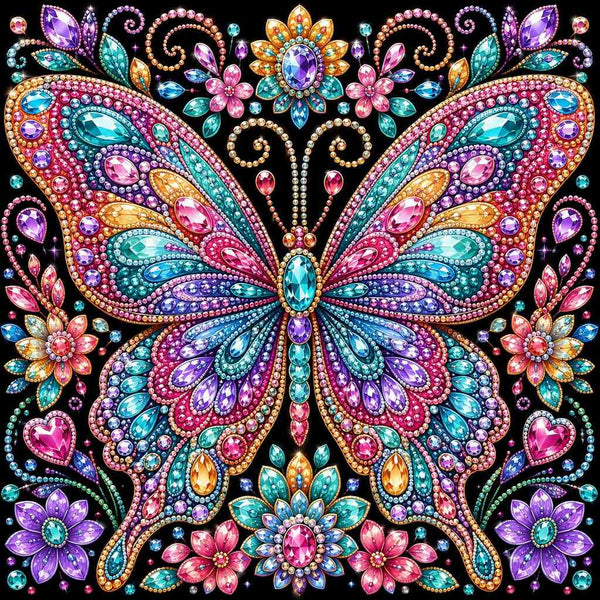 Paint by Numbers - Jeweled Wings, Sparkling Fantasy