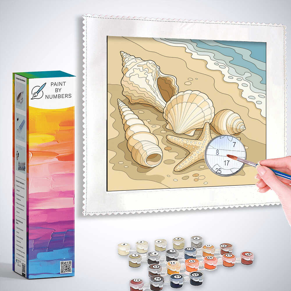 Paint by Numbers - Shell gold – tranquility by the sea
