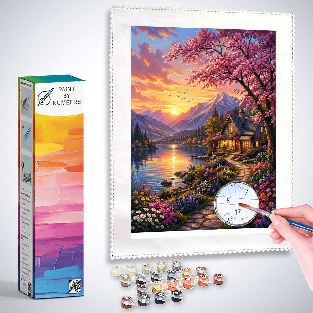 Paint by Numbers - Evening magic by the lake