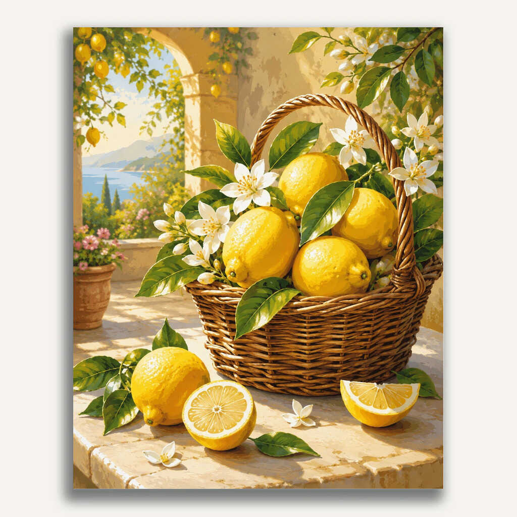 Paint by Numbers - Sunlight in the lemon garden