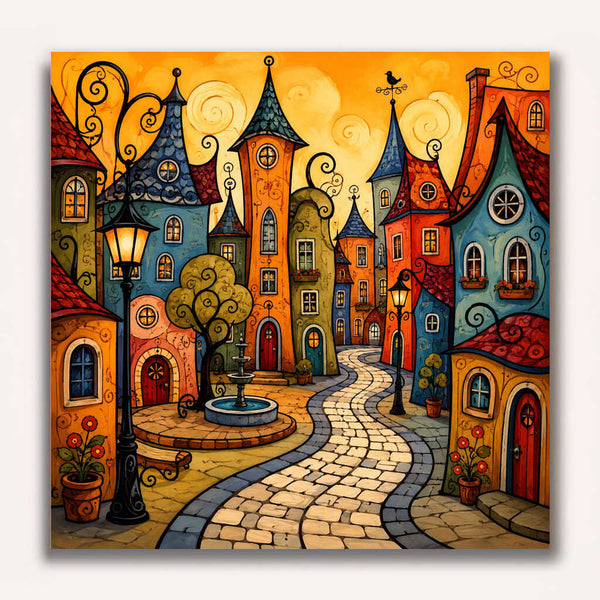 Paint by Numbers - Enchanting Old Town Dreams