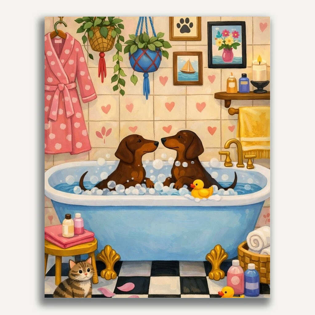 Paint by Numbers - Bathing pleasure in the heart