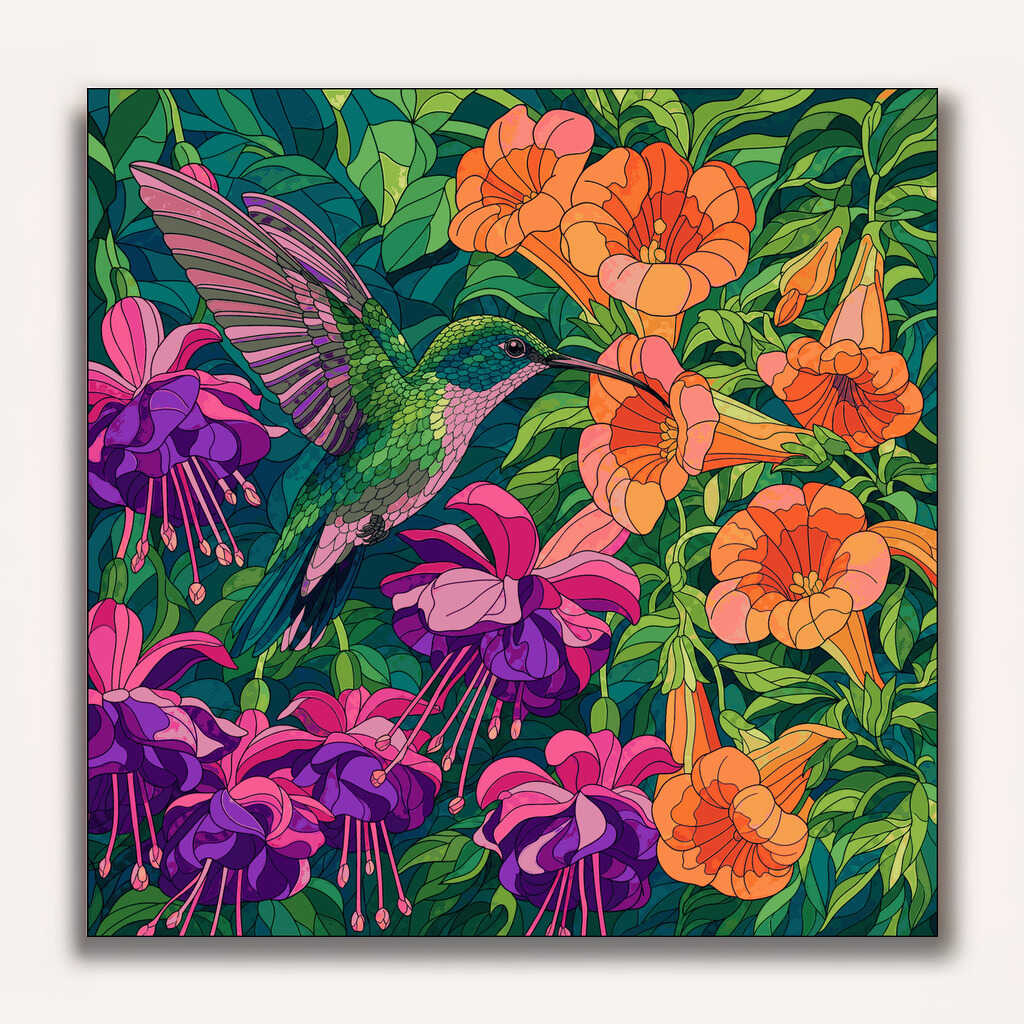 Paint by Numbers - Magical moment in the flower garden