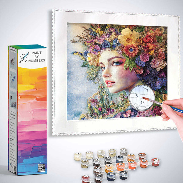 Paint by Numbers - Floral Awakening, Young Woman