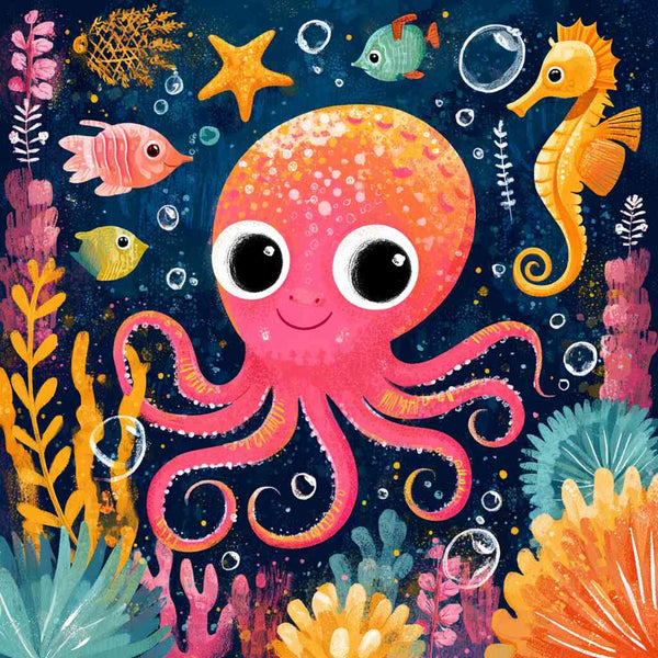 Paint by Numbers - Ocean Magic: The Happy World of the Little Octopus