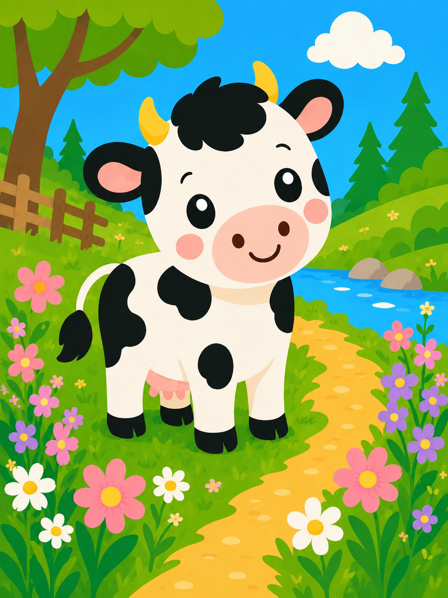 Animal garden, set of 4 - Mini paint by numbers