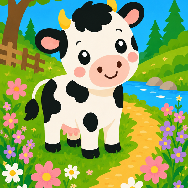 Animal garden, set of 4 - Mini paint by numbers