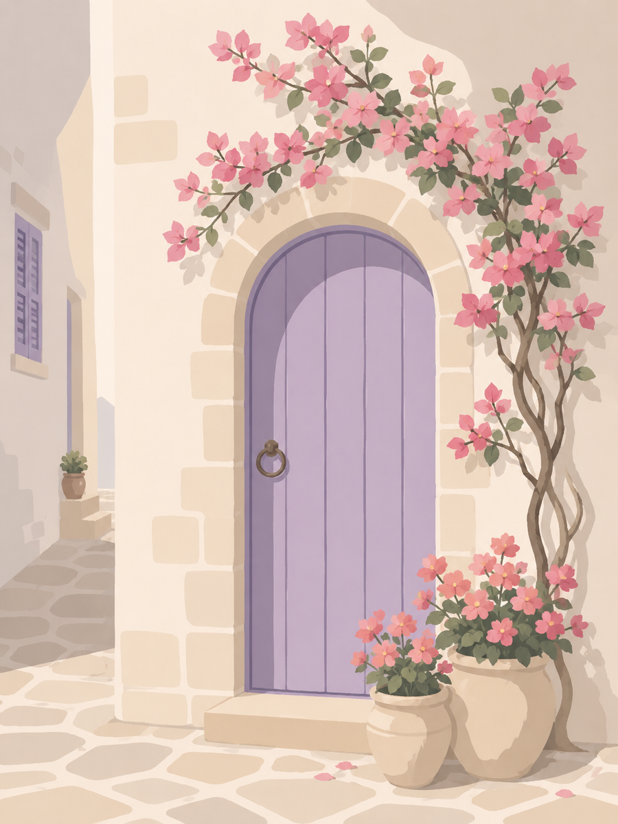 doors, set of 4 - Mini paint by numbers