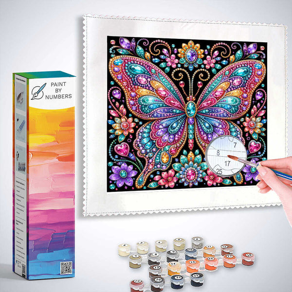 Paint by Numbers - Jeweled Wings, Sparkling Fantasy