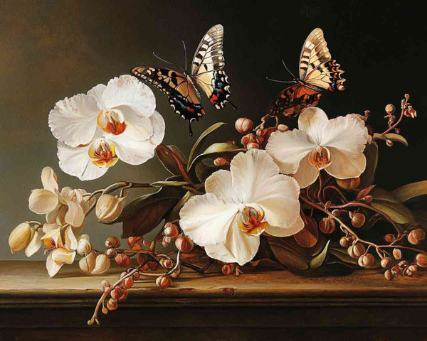 Paint by Numbers - Butterflies and orchid