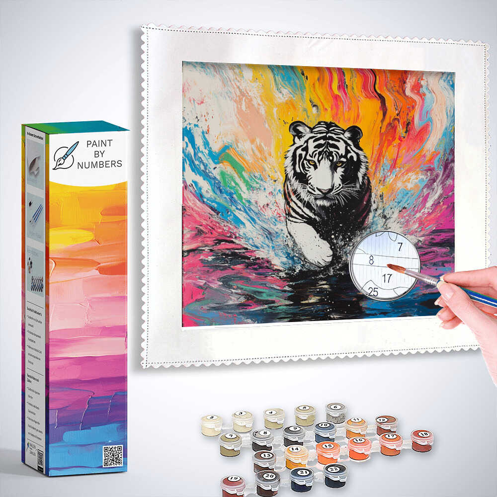 Paint by Numbers - Storm of the Wild, White Tiger