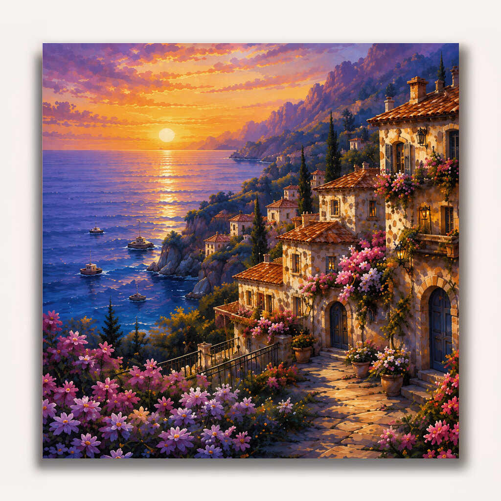 Paint by Numbers - Sunshine magic on the Mediterranean coast