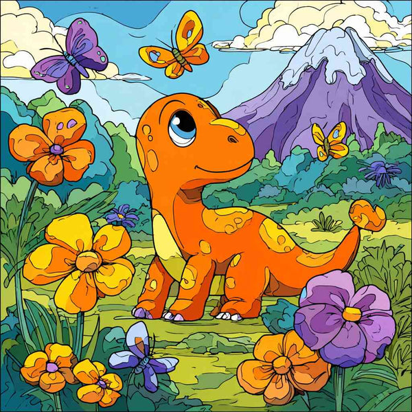 Paint by Numbers - Happy spring in Dino Land
