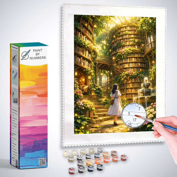 Paint by Numbers - The enchanted book paradise