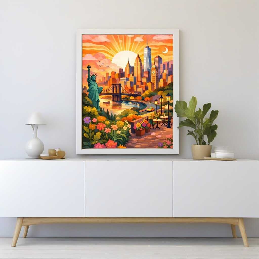 Paint by Numbers - Sunrise over Manhattan