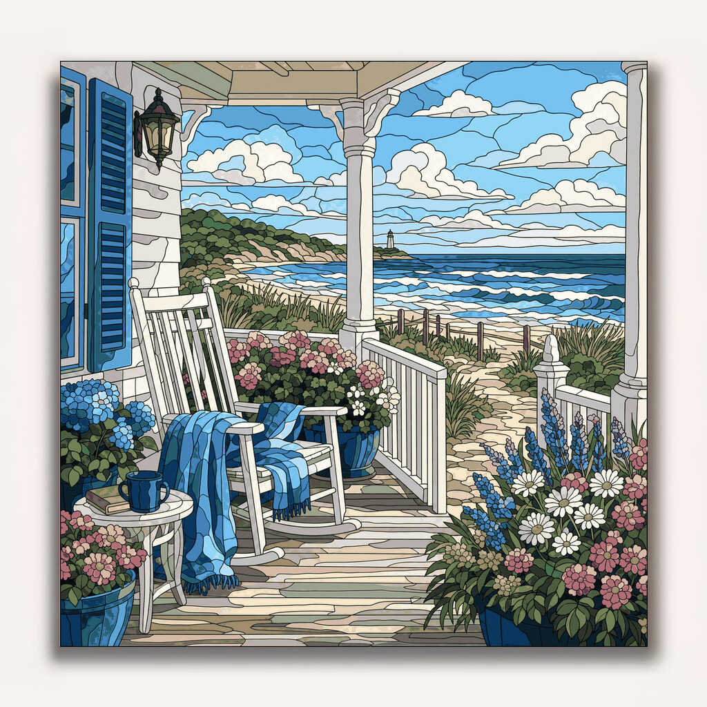 Paint by Numbers - Oasis by the Sea – Mediterranean Harmony